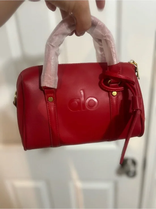NEW Logo Red Mini Barrel Bag