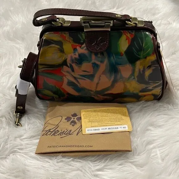 PATRICIA Nash Winter Bloom Gracchi Leather Satchel