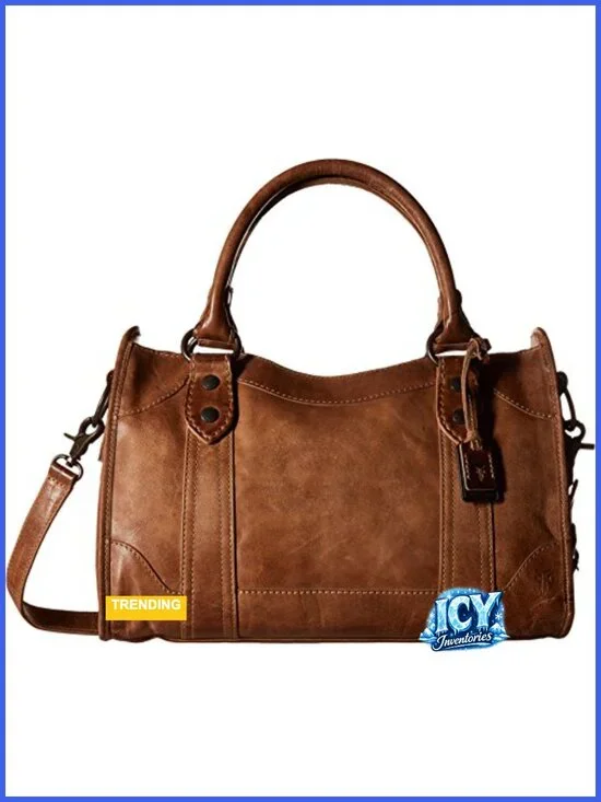 Frye Melissa Satchel Leather Handbag Women's Zip Top Shoulder Purse