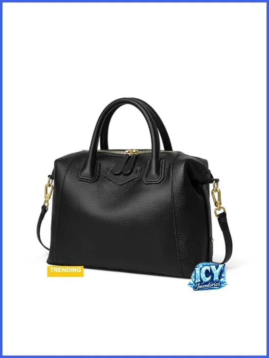 Genuine Leather Satchel Purse Top Handle Tote Bag Women Cowhide Shoulder Bag