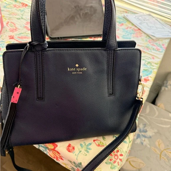 Kate Spade Navy Leather Satchel giveaway