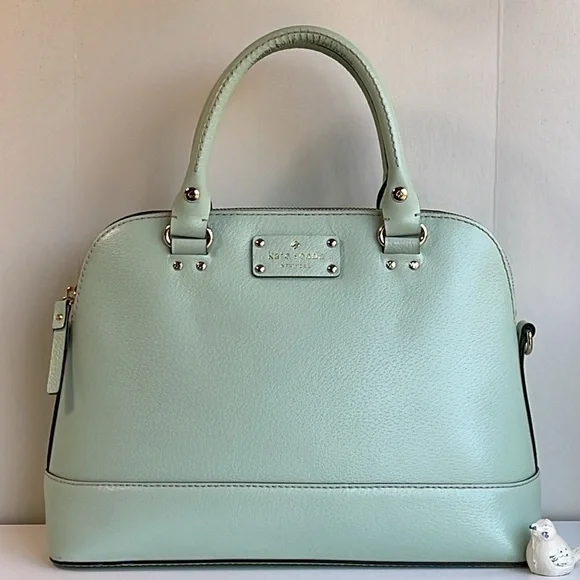 Kate Spade ♠️ Mint Green Genuine Leather Satchel Crossbody