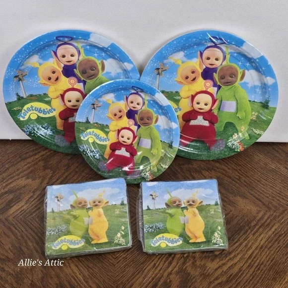 Teletubbie Paper Plates Large Small Cake Napkins Birthday Party Supplies Set New