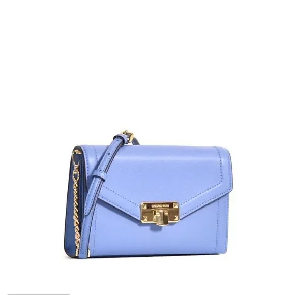 🌟70% OFF🌟NEW🌟 Michael Kors Kinsley Medium Flap Shoulder Bag French Blue
