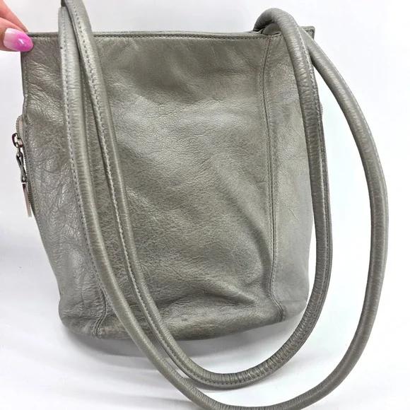 Vintage Cee Klein Shoulder‎ Bag Gray Silver Pebbled Y2K 90s Minimalist Neutral