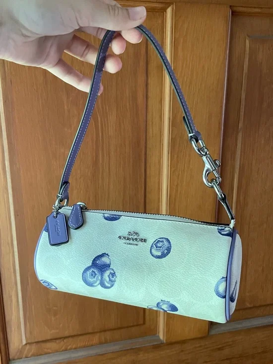 🫐Coach Nolita Barrel shoulder bag in signature blueberry🫐