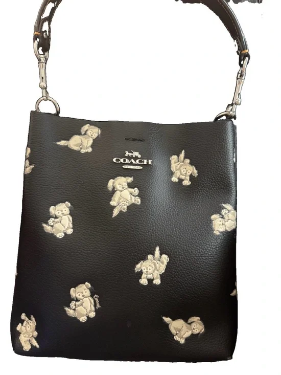Coach Bucket Bag Crossbody with Happy Dog Print
