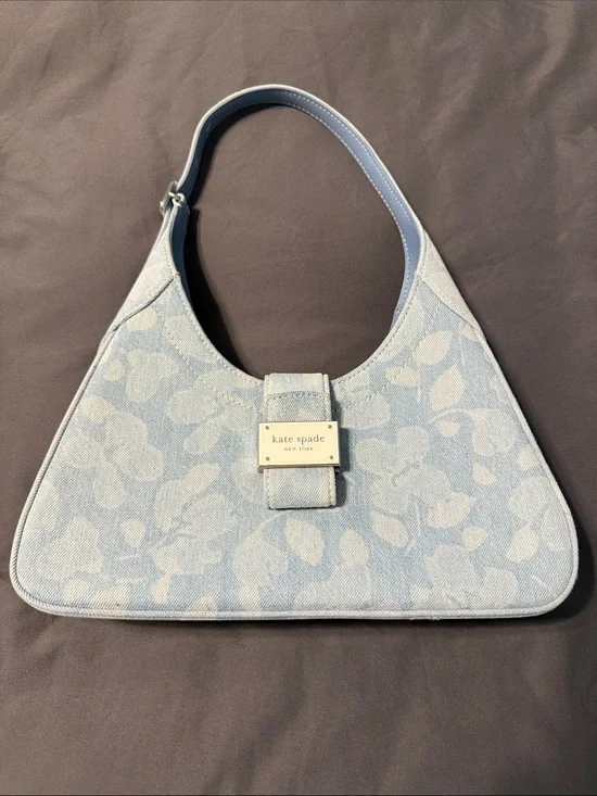 kate spade Pale Blue Floral Jacquard Shoulder Bag