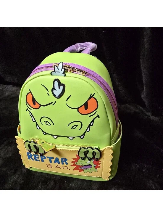 Loungefly Nickelodeon Rugrats Reptar Mini Faux Leather Zip Mini Backpack