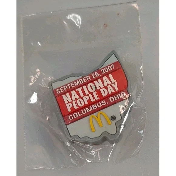 McDonald's National People Day 9-26-2007 Rubber Lapel Pin In‎ Original Bag