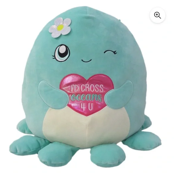 •NWT•Squishmallows Official Kellytoy Valentines Squad ‘22- Olina the Octopus 16”