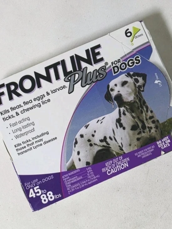 FRONTLINE Plus for Dogs Flea and Tick Treatment, Large Dog, 45-88 lb, 6 Doses