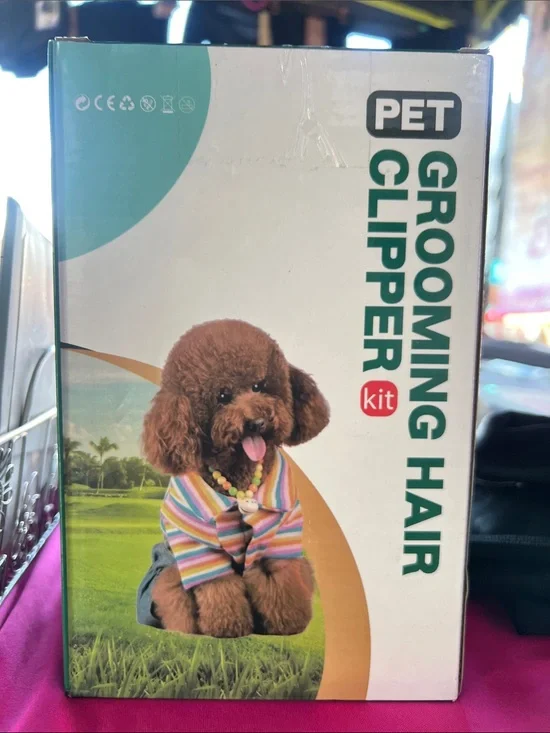Pet Grooming Clipper Kit - Green/White