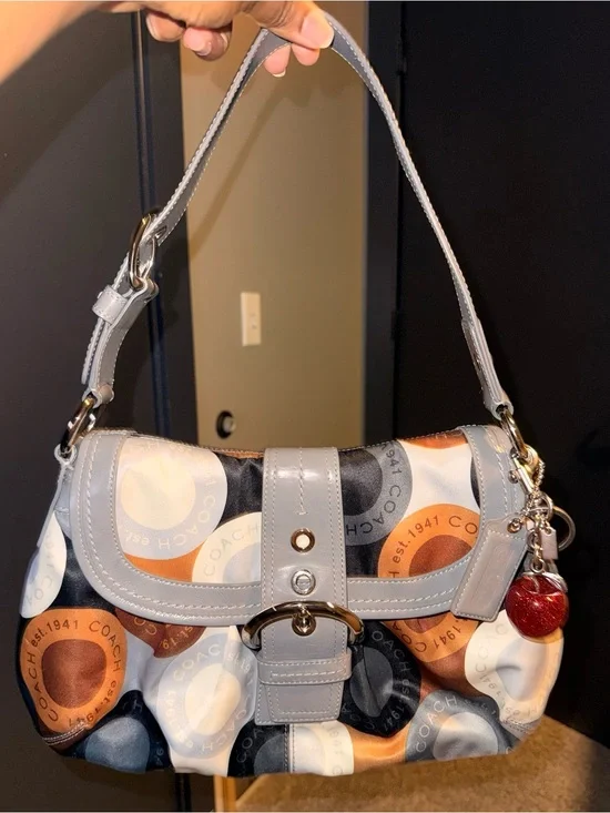 Coach SoHo Optic Print Buckle Bag Y2K