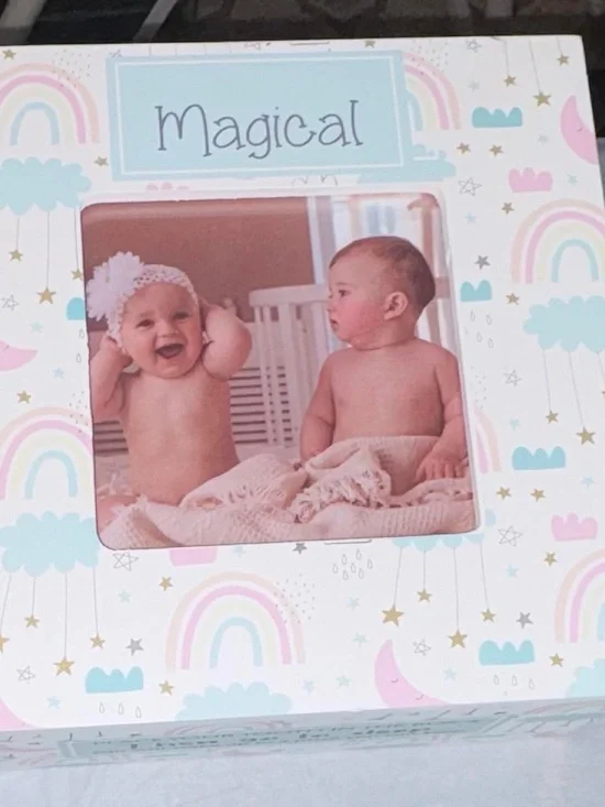 Magical Kids Photo Frame - Pastel Rainbow Design