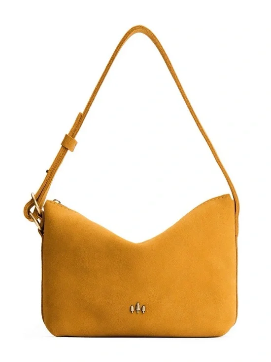 Portland Leather Slouchy Shoulder Bag Dijon