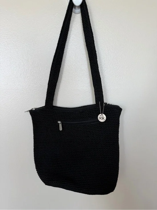 THE SAK Black Knit Shoulder Bag