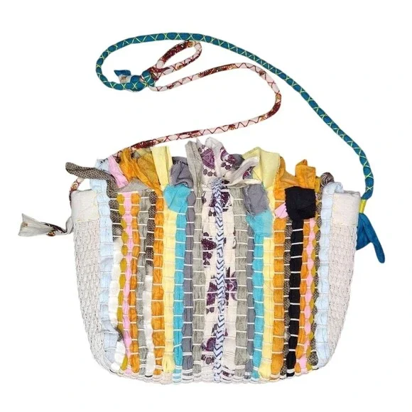 Boho Woven Rug Hobo Bag Colorful Boho‎ Chic Shoulder Bag Upcycled