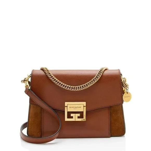 Givenchy Leather Suede GV3 Small Shoulder Bag