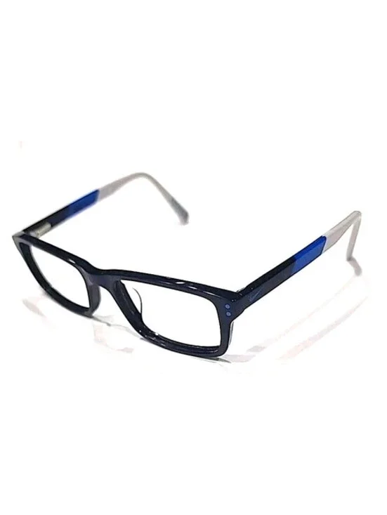 Nike 5537 411 Boys Kids Blue White Rectangle Eyeglasses 47-16 130