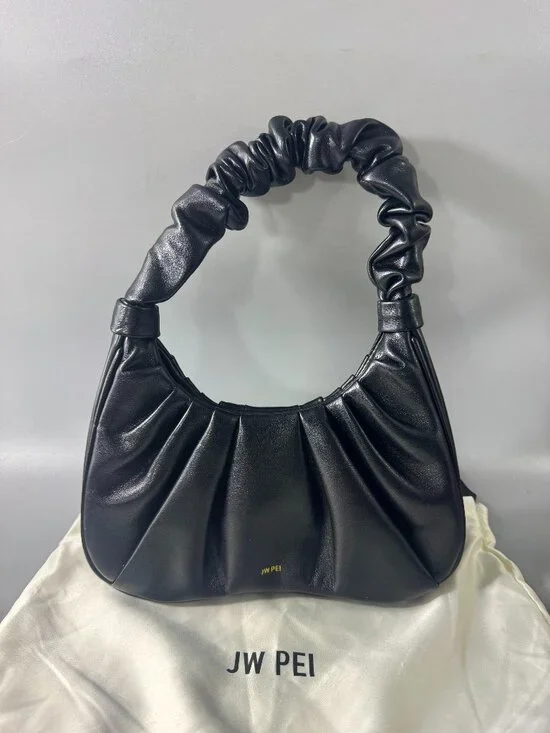 NWOT JW PEI Gabbi Ruched Hobo Handbag - Black