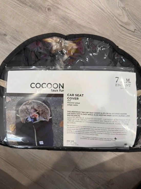 7 AM Enfant cocoon car seat cover - black (0-12m)