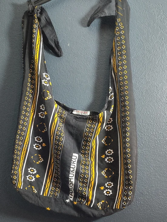 Authentic Maasai Handcrafted Kanga Hobo Sling Bag Tanzania Boho Crossbody
