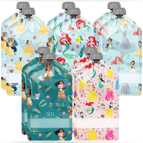 Simple Modern Disney‎ Princess Reusable Baby Food Pouches for Toddlers