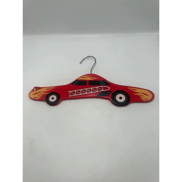 Kidorable Fire Truck Red Wooden Childrens Clothes Hangers Set of 5 Nursery Decor