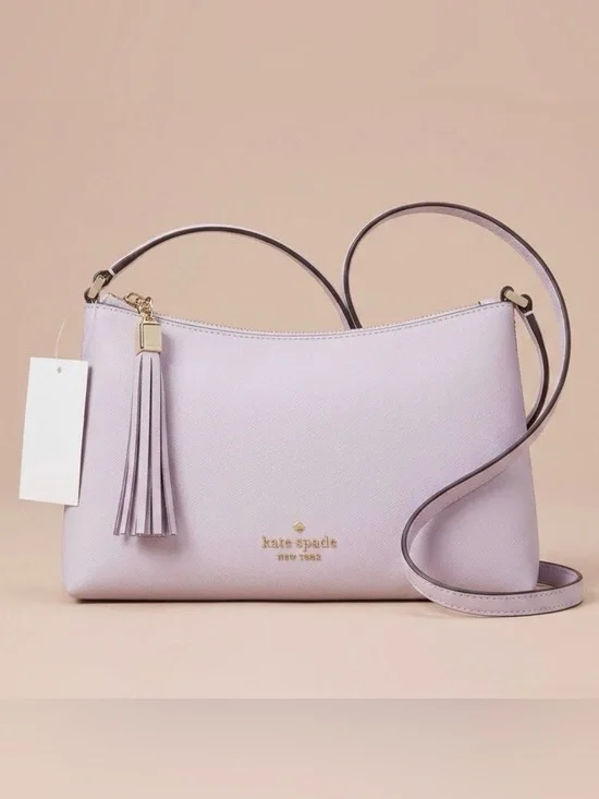 Kate Spade Sadie Saffiano Leather Lilac/Lavender Tassel Shoulder Bag - NWT!