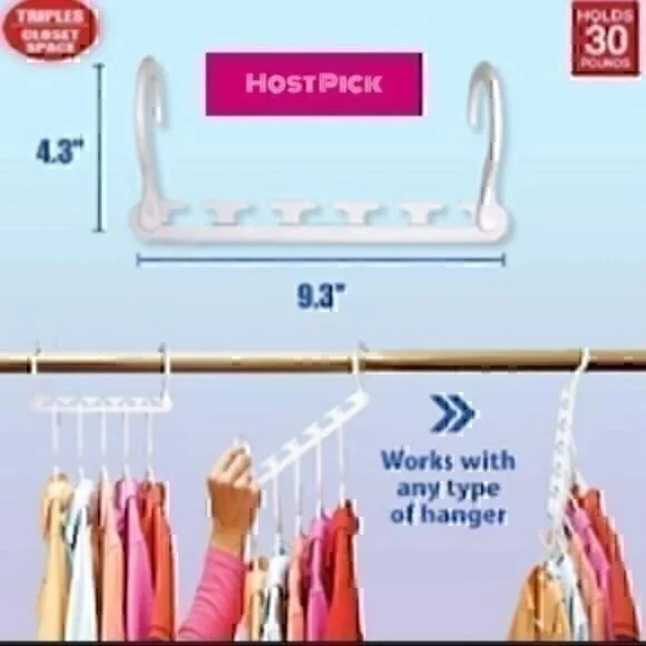 5 Wonder Hangers. Amazing space saving closet organizer