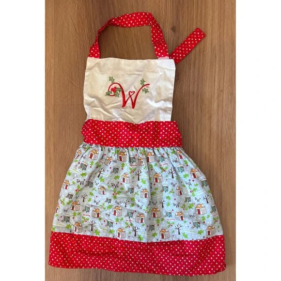 American Girl WellieWishers Willa Apron Kids Red Polka Dot Playhouse Print
