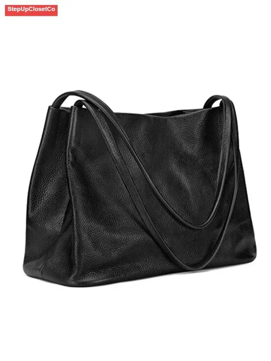 Premium Leather Tote Purse for Women - Casual Hobo Shoulder Bag Lightweight