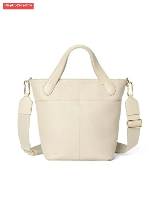 ECCO City Small Leather Tote Bag Shoulder Bag Recycled Polyester Lining