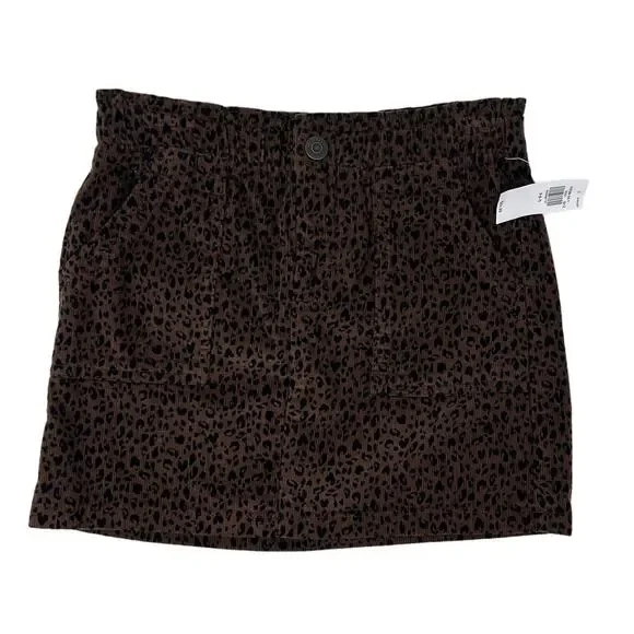 Old Navy Girls Black Brown Animal Print Brown Black Corduroy Size 6-7