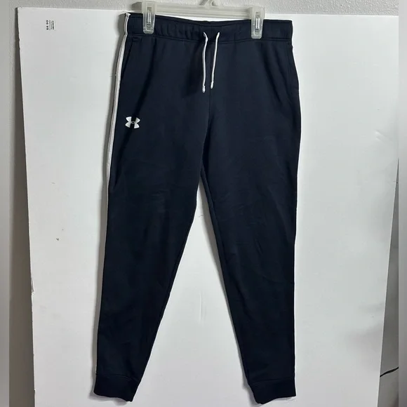 Under Armour Kids Unisex Black‎ SweatPants Joggers Loose Coldgear size L