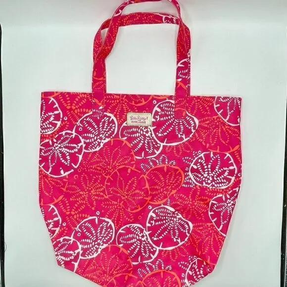 Lilly Pulitzer Sea Shell canvas tote for Estée Lauder