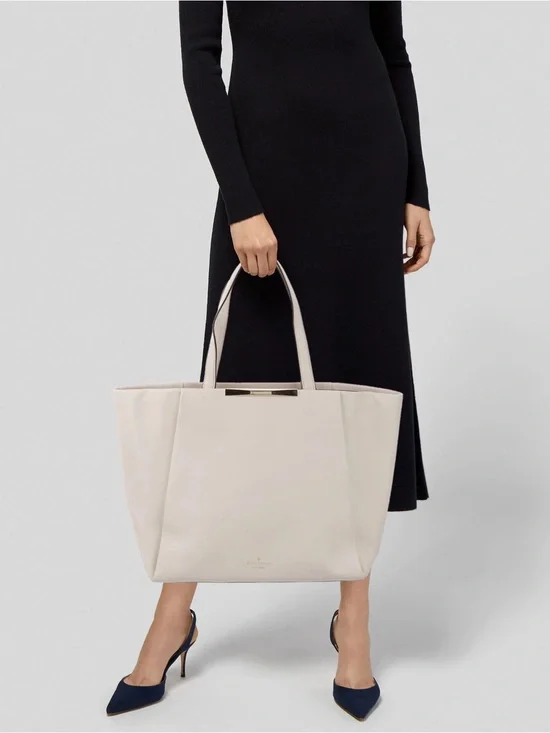 Kate Spade Camden Way Lenora leather tote pebble-colored.