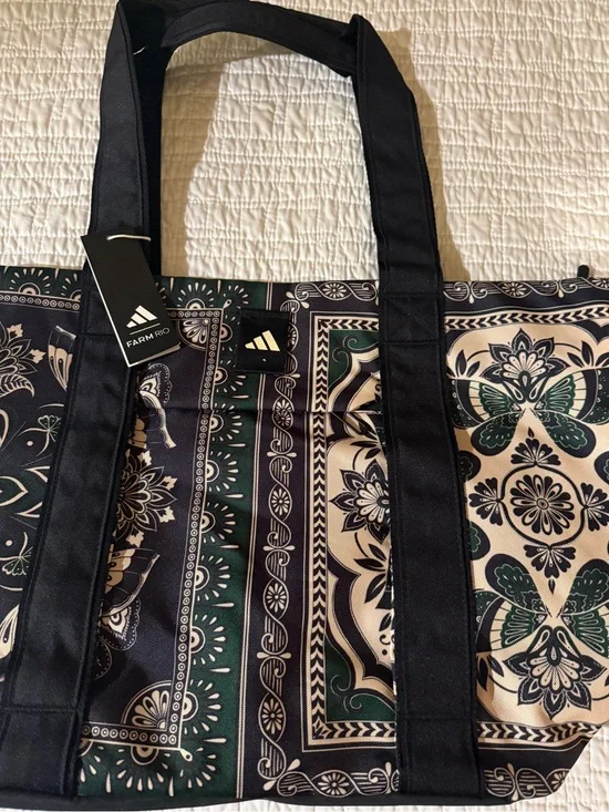 Adidas Farm Rio Green & Black Patterned Tote Bag