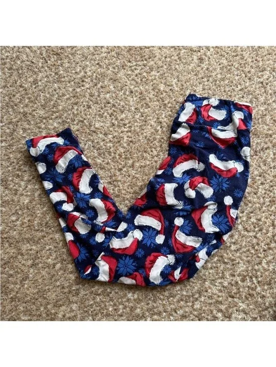 Women’s Santa lulu Roe Santa hat leggings one size
