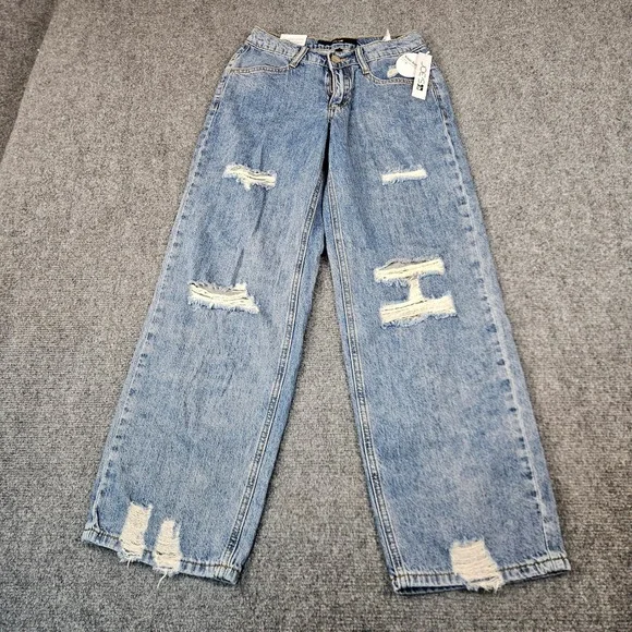 Joe's Jeans The Kate Baggy Distressed Light Wash Blue Denim Girls Size 12 NWT