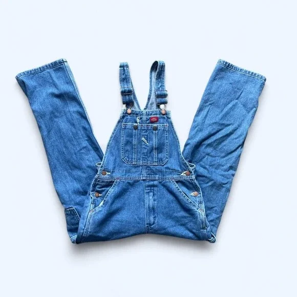 Dickies blue denim kids‎ girls overalls Size M