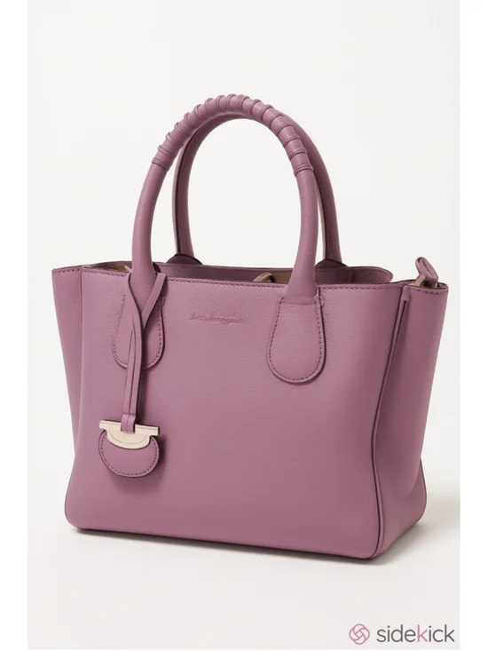 Women's Salvatore Ferragamo Leather Tote Bag One Size Purple