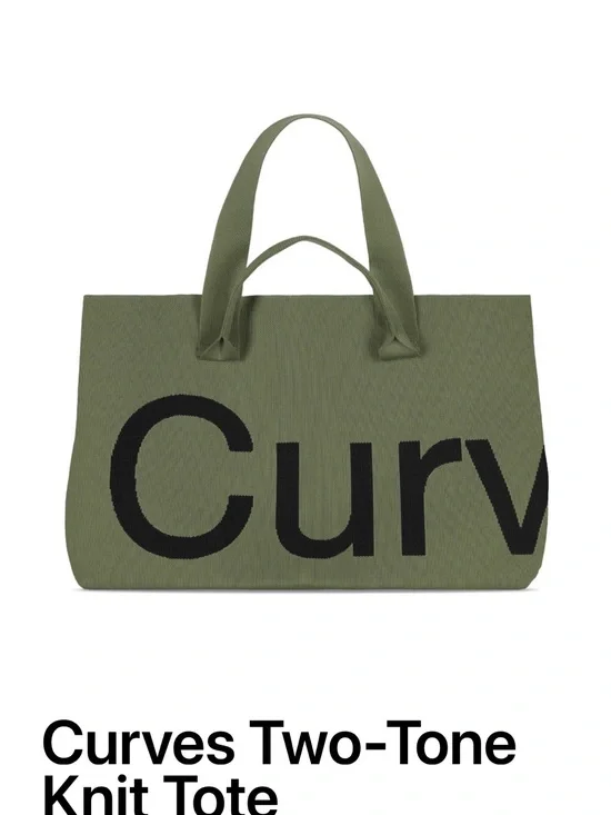 CURVES Two-Tone Knit Tote by Sean Brown