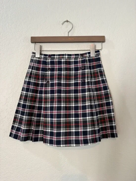Vintage Limited Too Skirt Girls Mini Skort Preppy Plaid Academia Y2K Sz 14