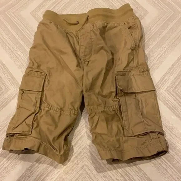 Gap Boys Khaki Cargo Multiple Pocket Long Shorts