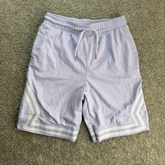 Jordan Shorts Boys XL Purple Mesh Athletic Basketball Gym Activewear Drawstring