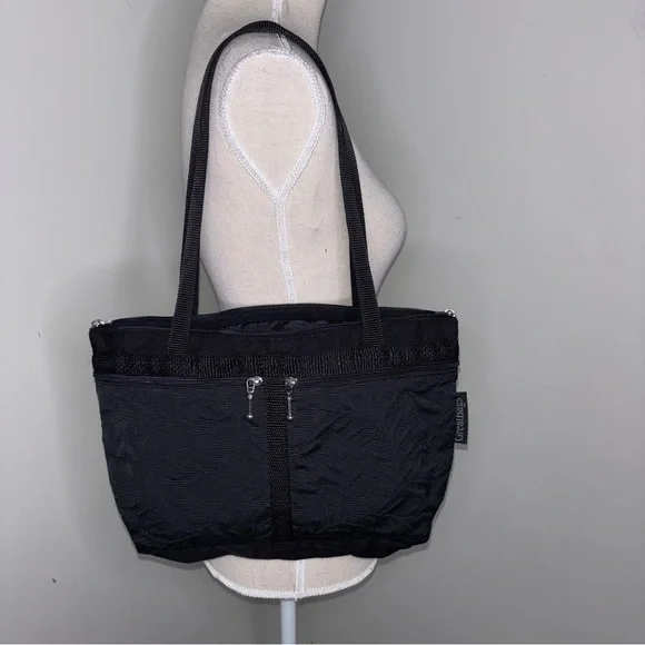Great Bags CURRENT 222 Medium French Satchel Organizer tote purse black textured