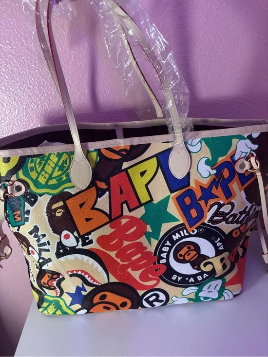 Custom Bape Graphic Tote Bag