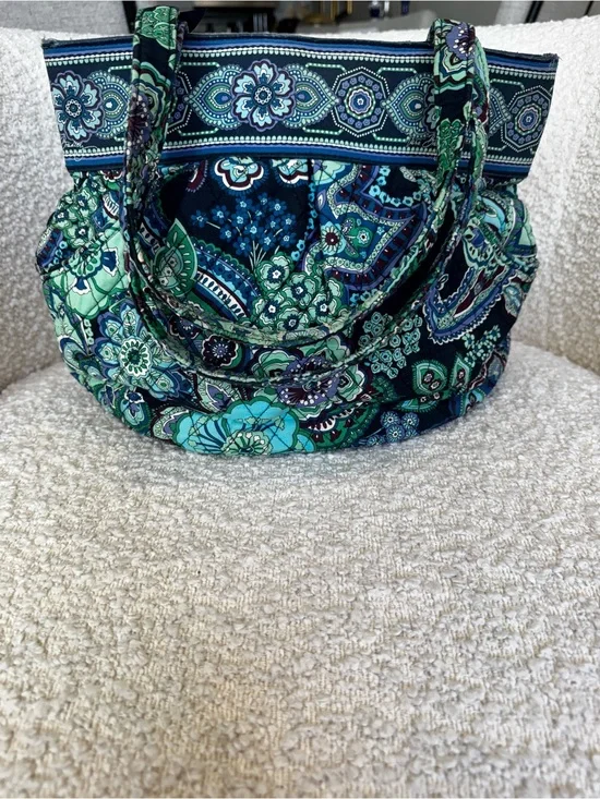 Vera Bradley “Blue Rhapsody” small tote - Navy & Teal
